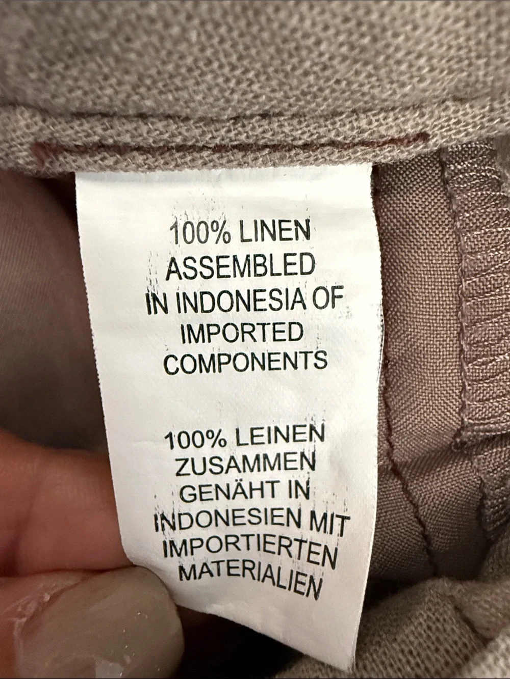 NICO GENZE New York 100% Linen Avant Garde Cargo Shorts XL tan Artisanal”